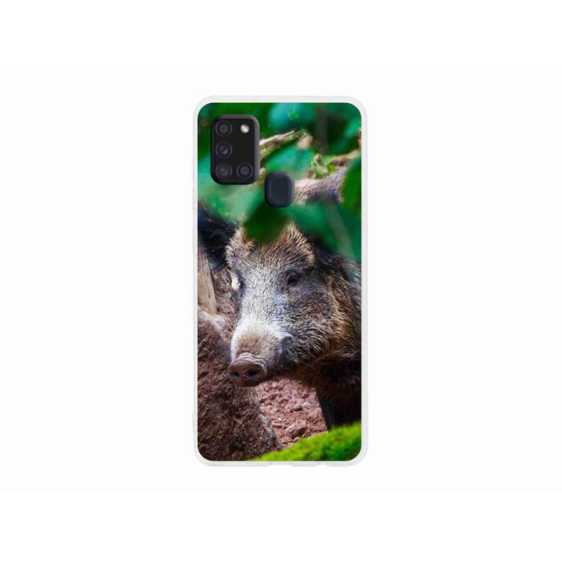 Gelový kryt mmCase na mobil Samsung Galaxy A21s - divoké prase