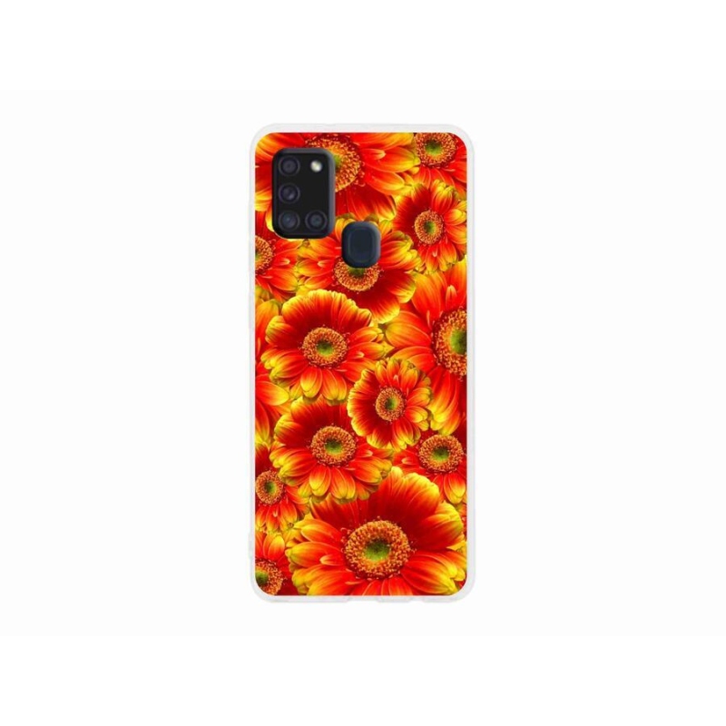 Gelový kryt mmCase na mobil Samsung Galaxy A21s - gerbera 1