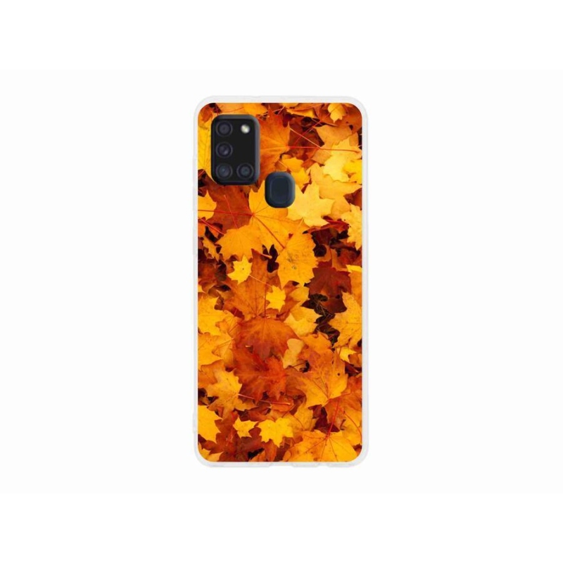Gelový kryt mmCase na mobil Samsung Galaxy A21s - javorové listy