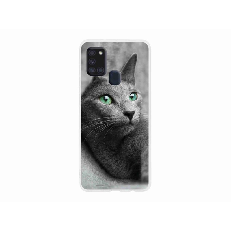 Gelový kryt mmCase na mobil Samsung Galaxy A21s - kočka 2