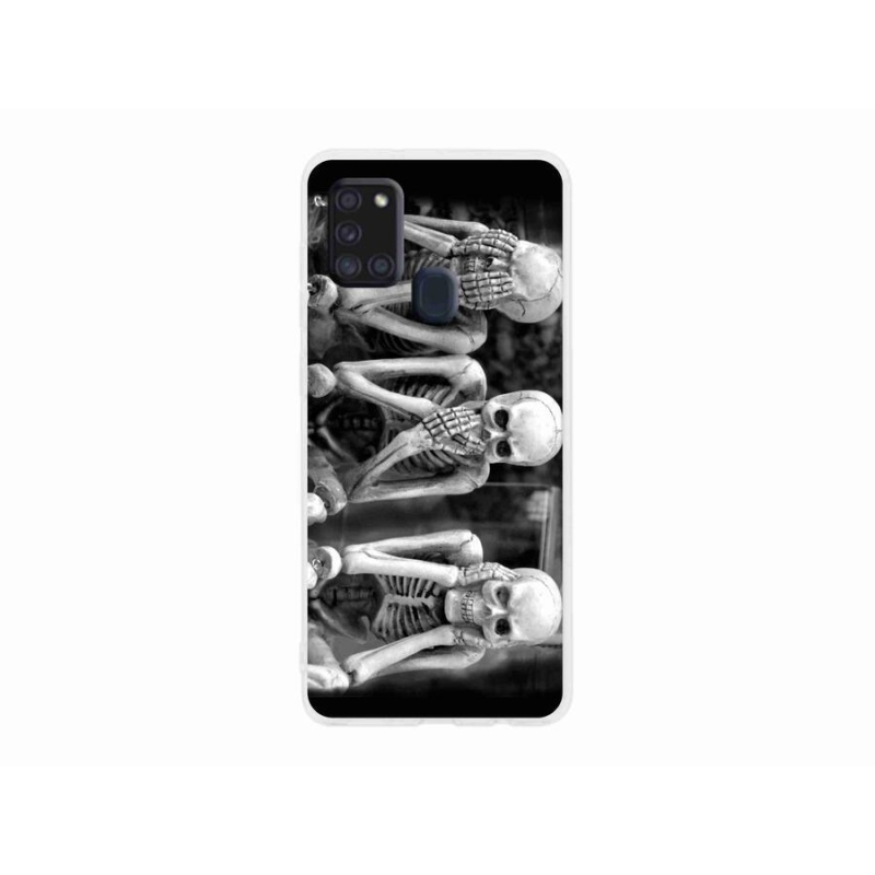 Gelový kryt mmCase na mobil Samsung Galaxy A21s - kostlivci