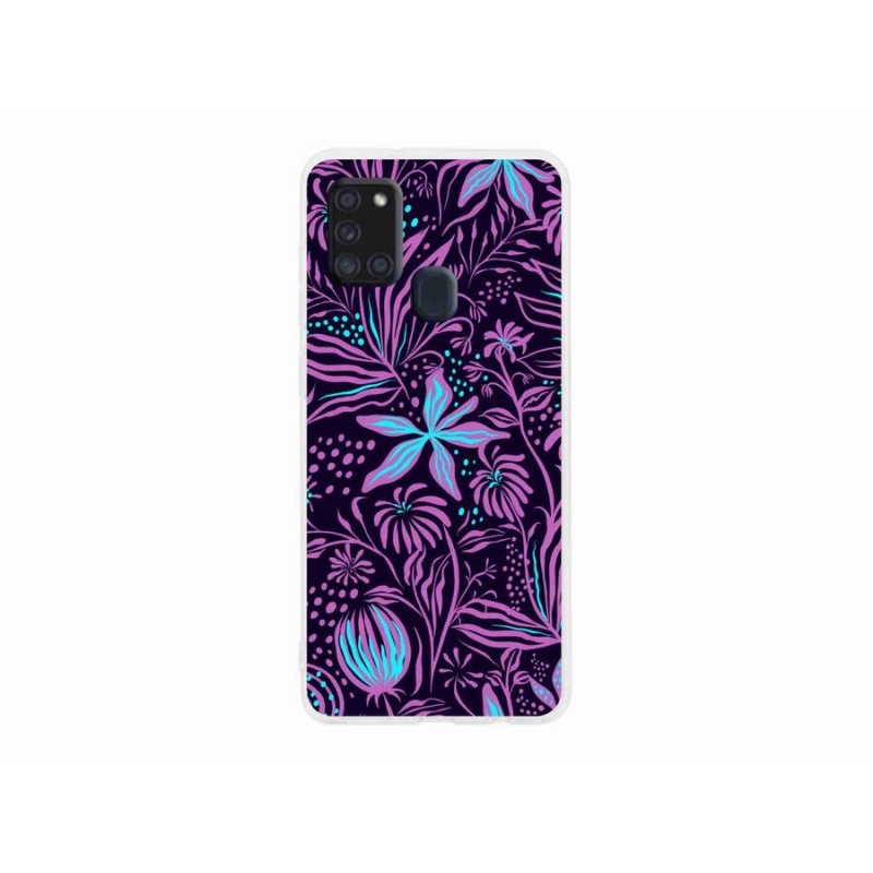 Gelový kryt mmCase na mobil Samsung Galaxy A21s - květiny 2