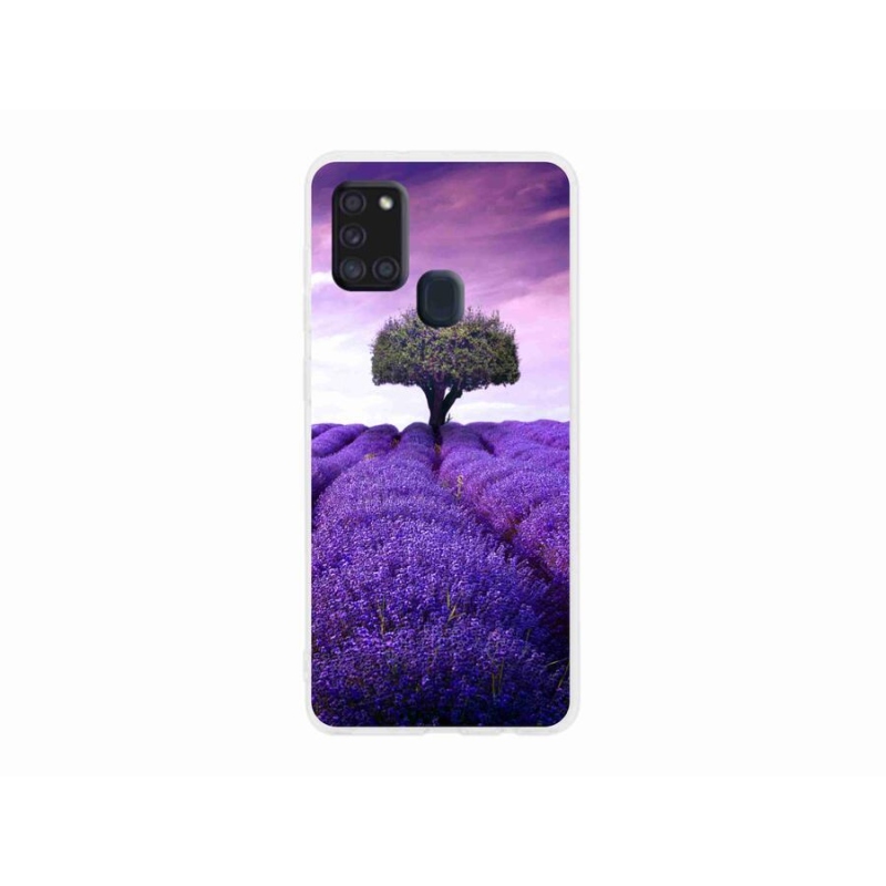 Gelový kryt mmCase na mobil Samsung Galaxy A21s - levandulová louka