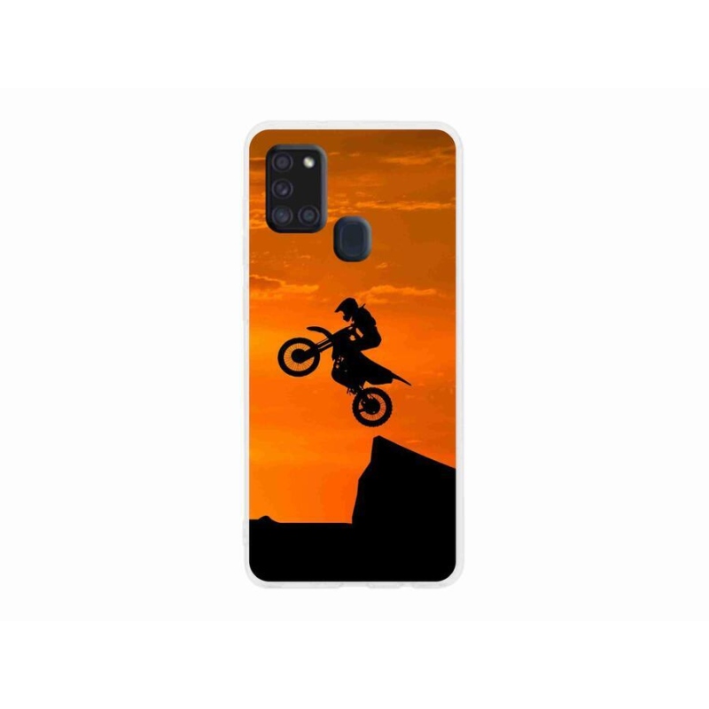 Gelový kryt mmCase na mobil Samsung Galaxy A21s - motocross