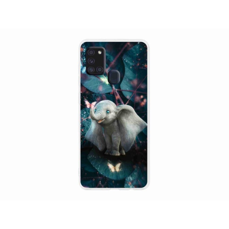 Gelový kryt mmCase na mobil Samsung Galaxy A21s - roztomilý slon