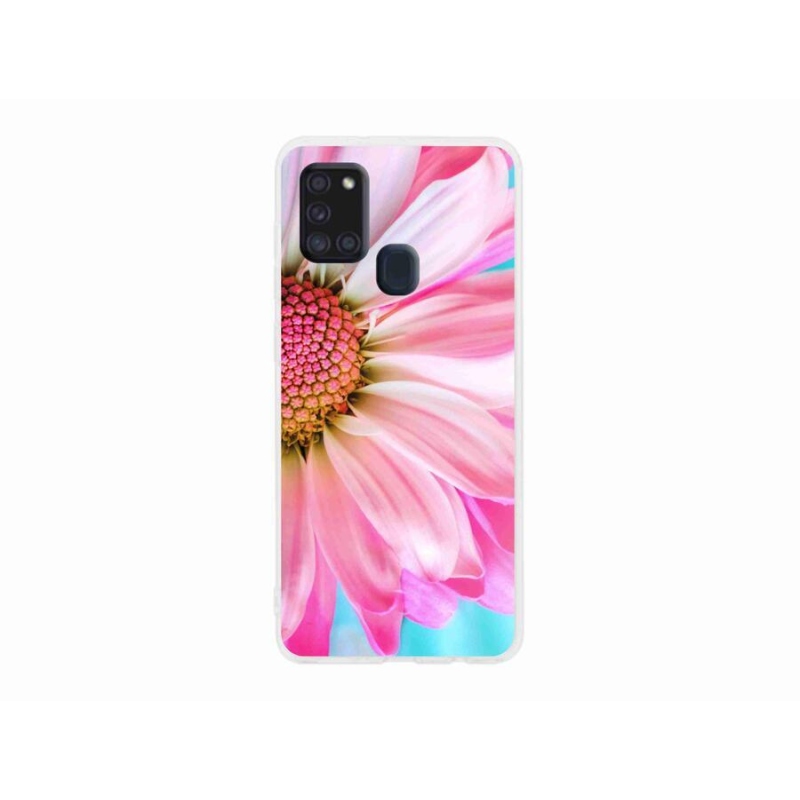 Gelový kryt mmCase na mobil Samsung Galaxy A21s - růžová květina
