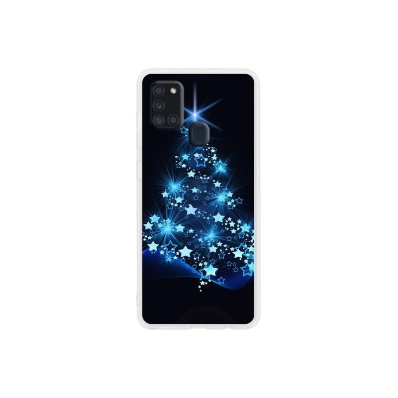 Gelový kryt mmCase na mobil Samsung Galaxy A21s - vánoční stromek