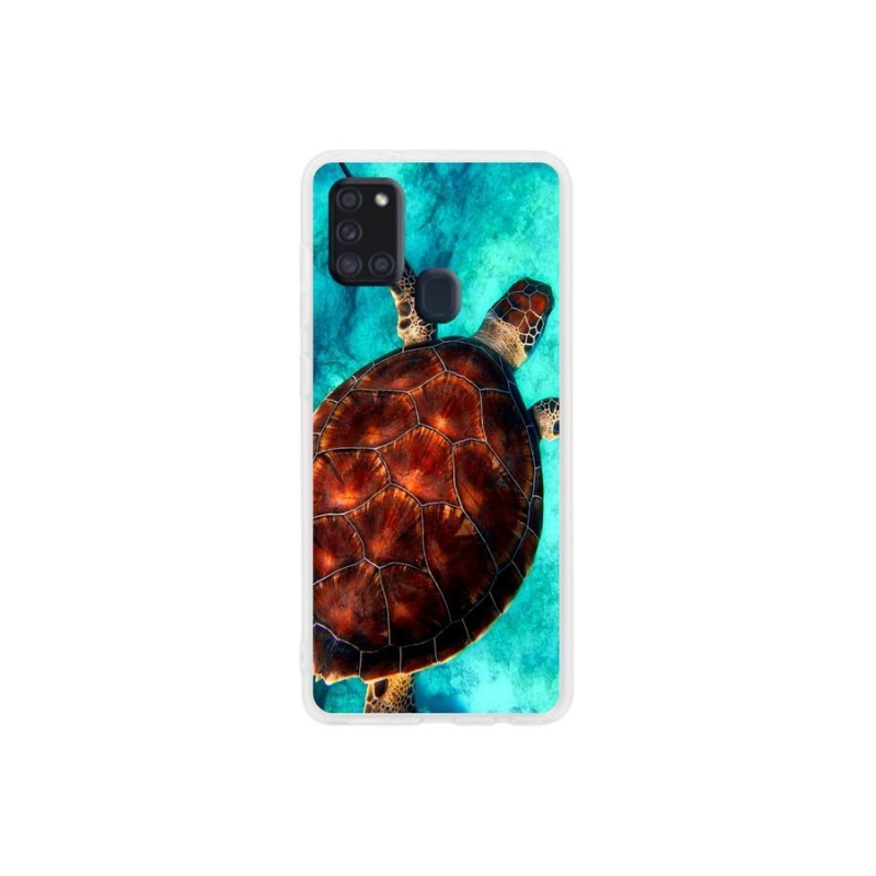 Gelový kryt mmCase na mobil Samsung Galaxy A21s - želva