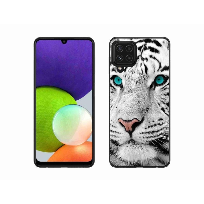 Gelový kryt mmCase na mobil Samsung Galaxy A22 4G - bílý tygr