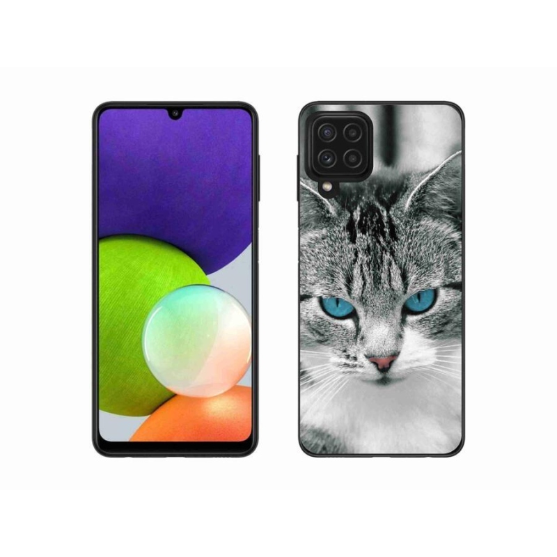 Gelový kryt mmCase na mobil Samsung Galaxy A22 4G - kočičí pohled 1