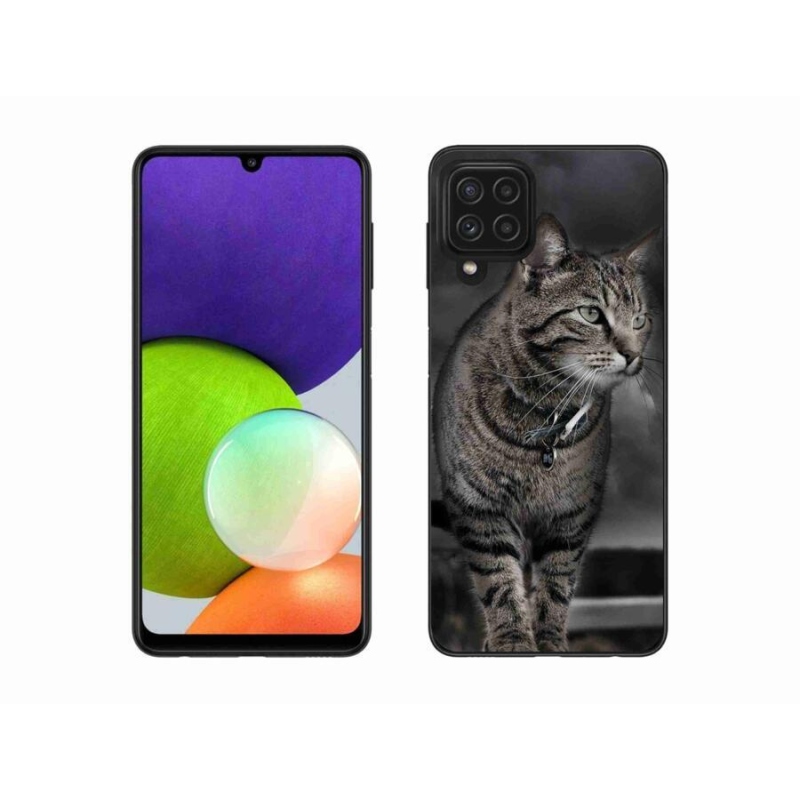 Gelový kryt mmCase na mobil Samsung Galaxy A22 4G - kočka