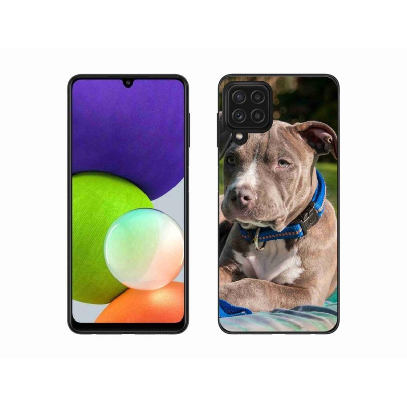Gelový kryt mmCase na mobil Samsung Galaxy A22 4G - pitbull
