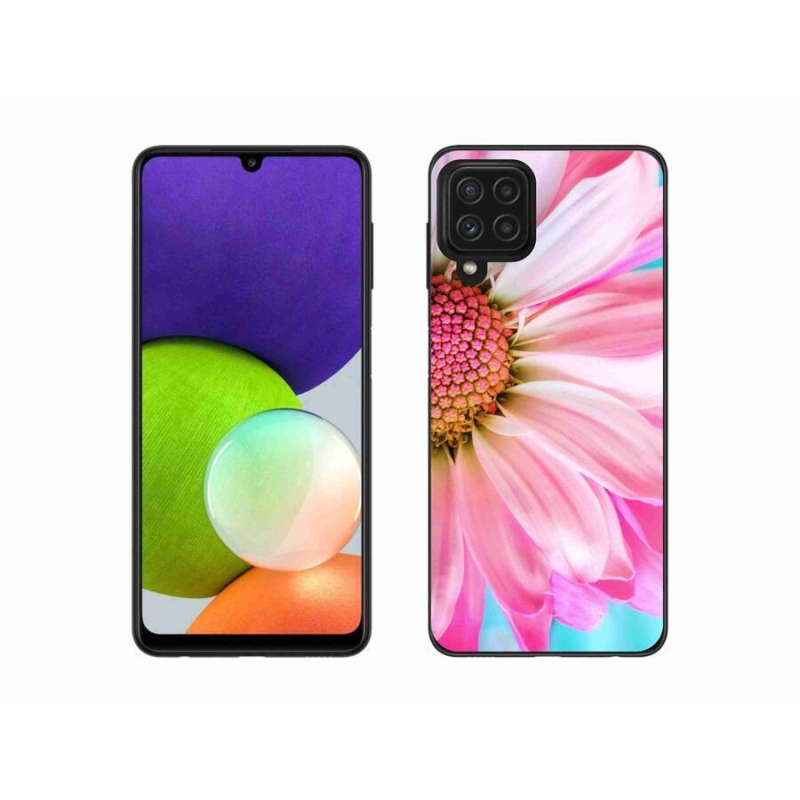 Gelový kryt mmCase na mobil Samsung Galaxy A22 4G - růžová květina