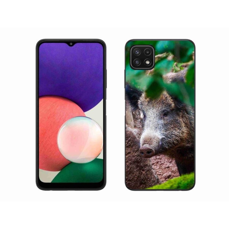 Gelový kryt mmCase na mobil Samsung Galaxy A22 5G - divoké prase