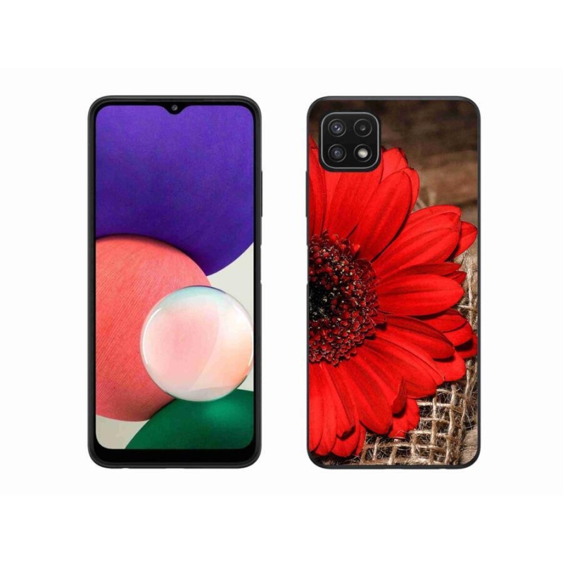 Gelový kryt mmCase na mobil Samsung Galaxy A22 5G - gerbera