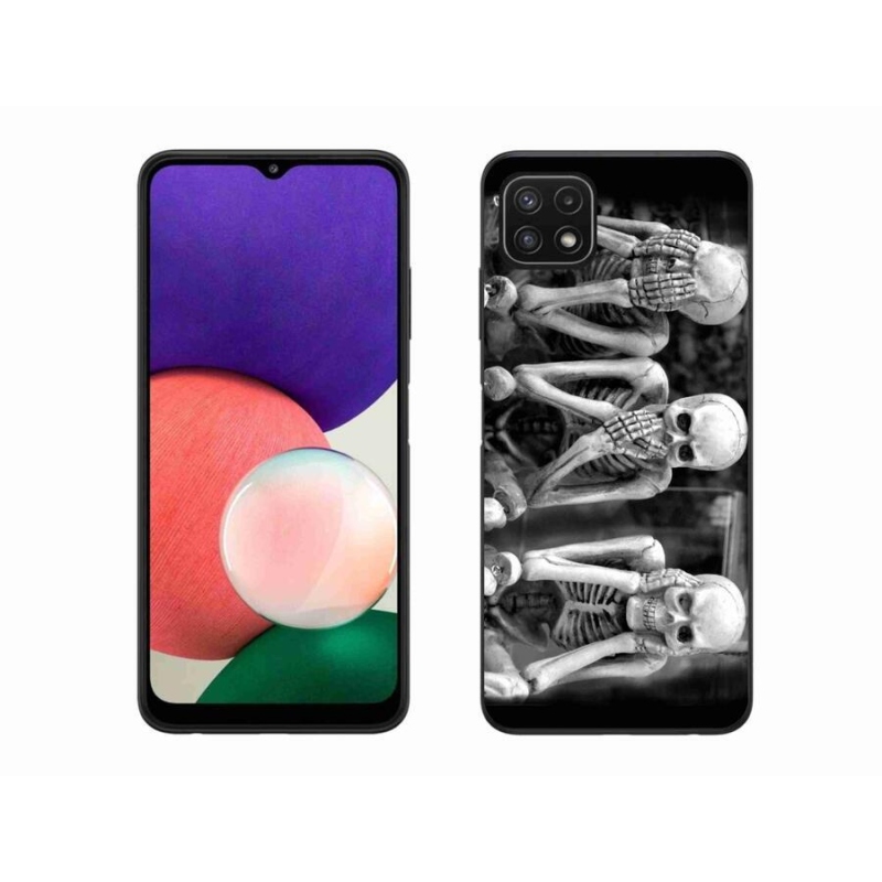 Gelový kryt mmCase na mobil Samsung Galaxy A22 5G - kostlivci