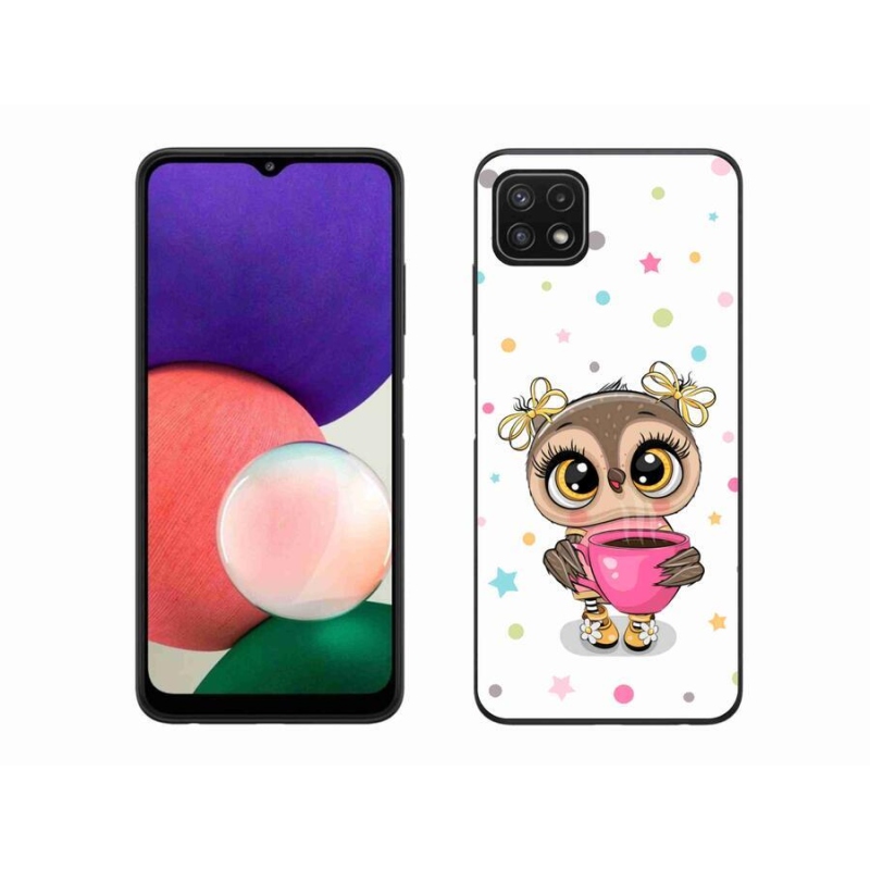 Gelový kryt mmCase na mobil Samsung Galaxy A22 5G - kreslená sovička