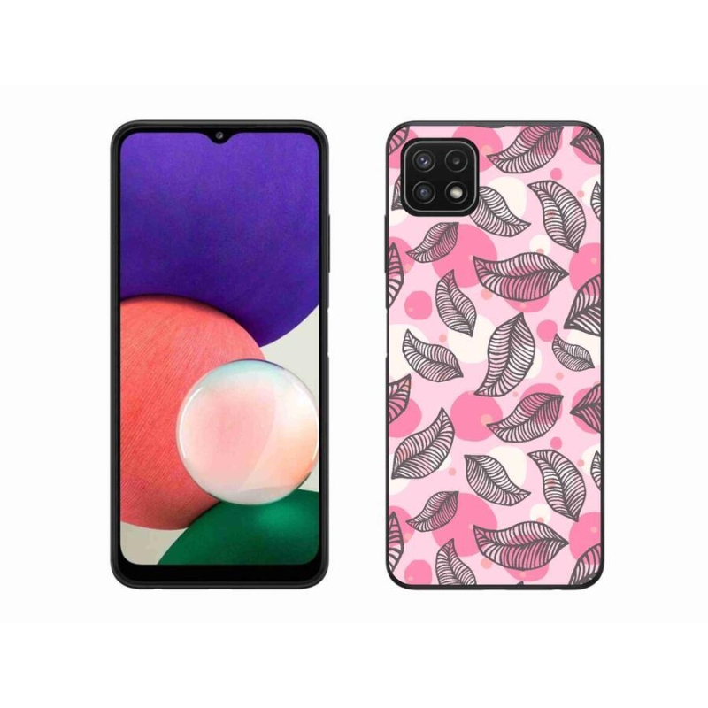 Gelový kryt mmCase na mobil Samsung Galaxy A22 5G - kreslené padající listy