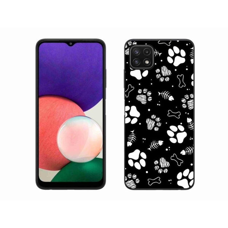 Gelový kryt mmCase na mobil Samsung Galaxy A22 5G - psí tlapky