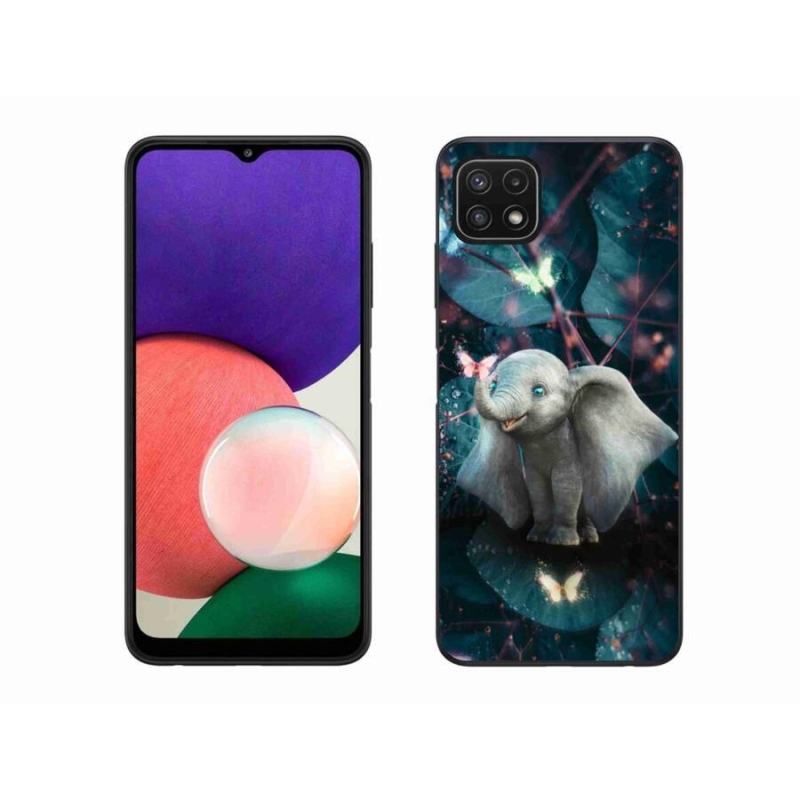 Gelový kryt mmCase na mobil Samsung Galaxy A22 5G - roztomilý slon