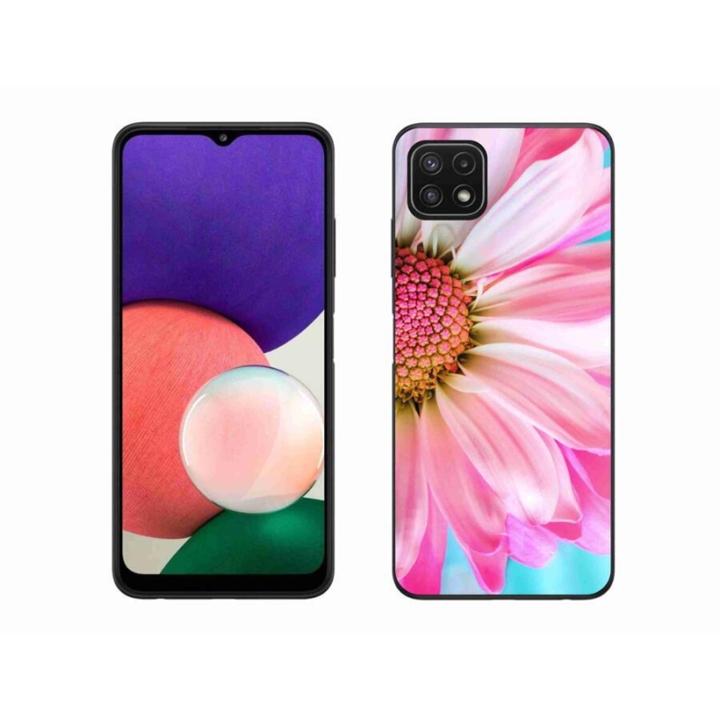Gelový kryt mmCase na mobil Samsung Galaxy A22 5G - růžová květina