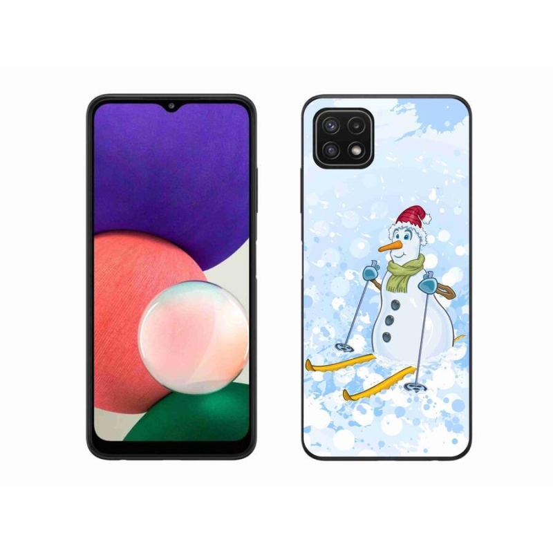 Gelový kryt mmCase na mobil Samsung Galaxy A22 5G - sněhulák