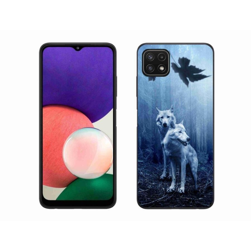Gelový kryt mmCase na mobil Samsung Galaxy A22 5G - vlci v lese