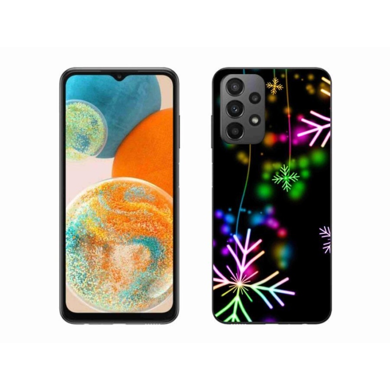 Gelový kryt mmCase na mobil Samsung Galaxy A23 4G/5G - barevné vločky