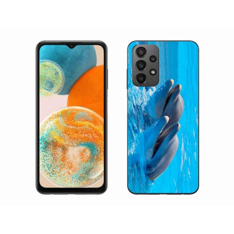 Gelový kryt mmCase na mobil Samsung Galaxy A23 4G/5G - delfíni
