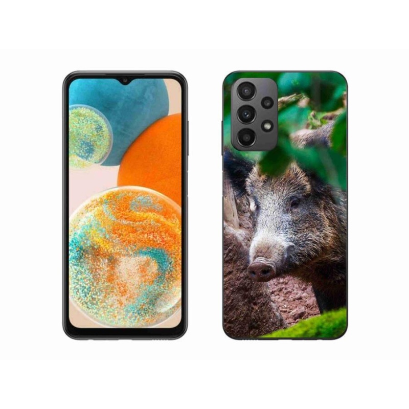 Gelový kryt mmCase na mobil Samsung Galaxy A23 4G/5G - divoké prase