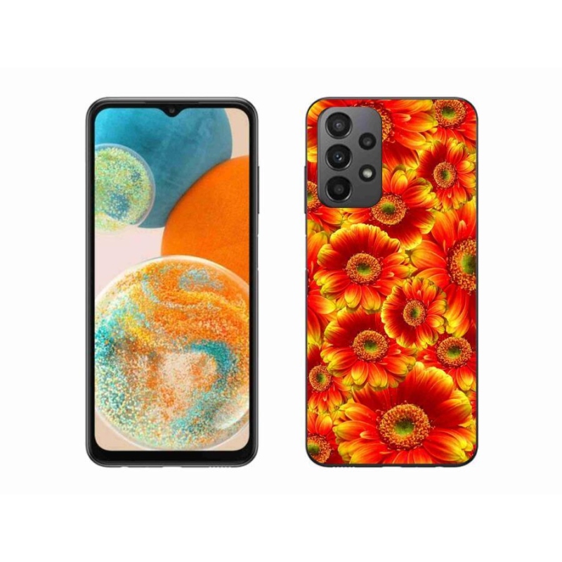 Gelový kryt mmCase na mobil Samsung Galaxy A23 4G/5G - gerbera 1
