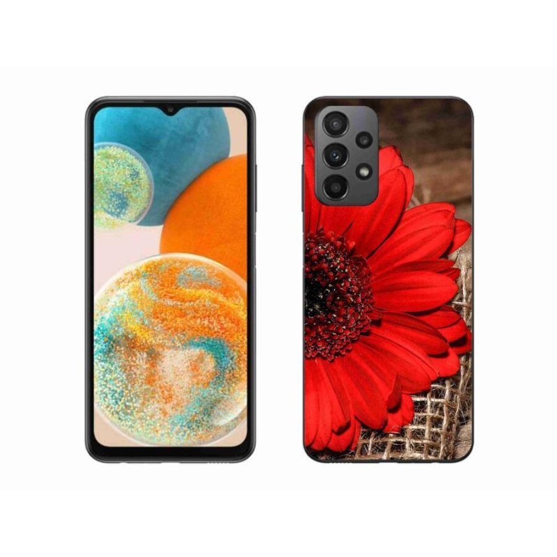 Gelový kryt mmCase na mobil Samsung Galaxy A23 4G/5G - gerbera
