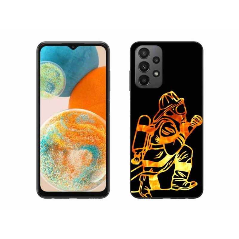 Gelový kryt mmCase na mobil Samsung Galaxy A23 4G/5G - hasič 1