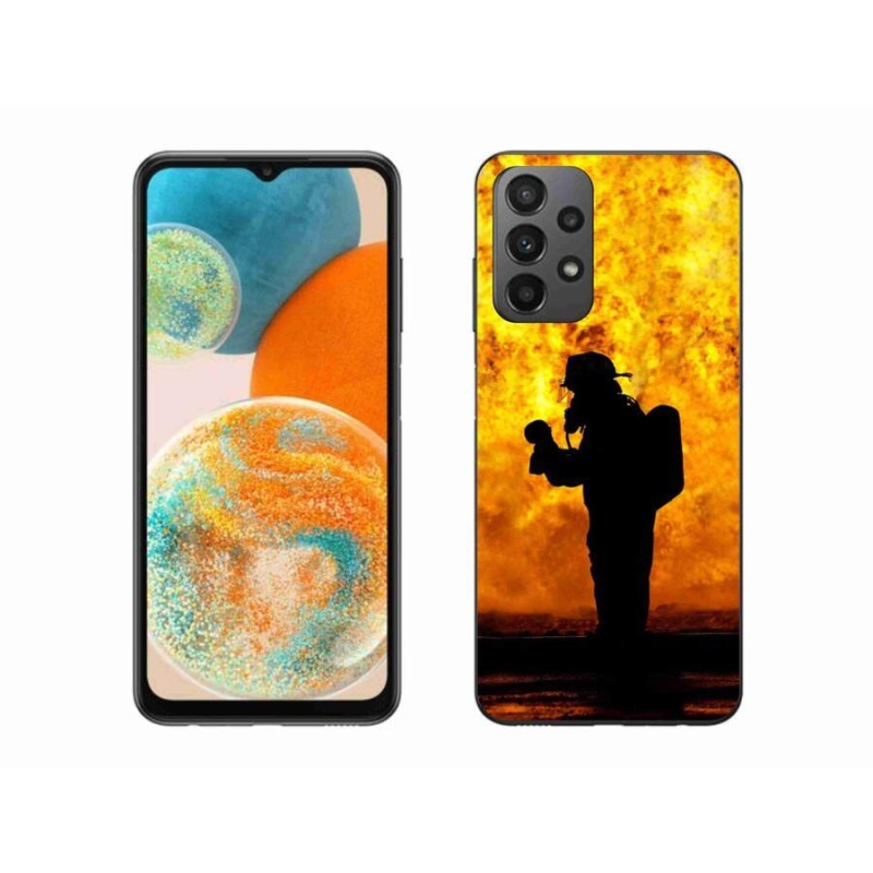 Gelový kryt mmCase na mobil Samsung Galaxy A23 4G/5G - hasič