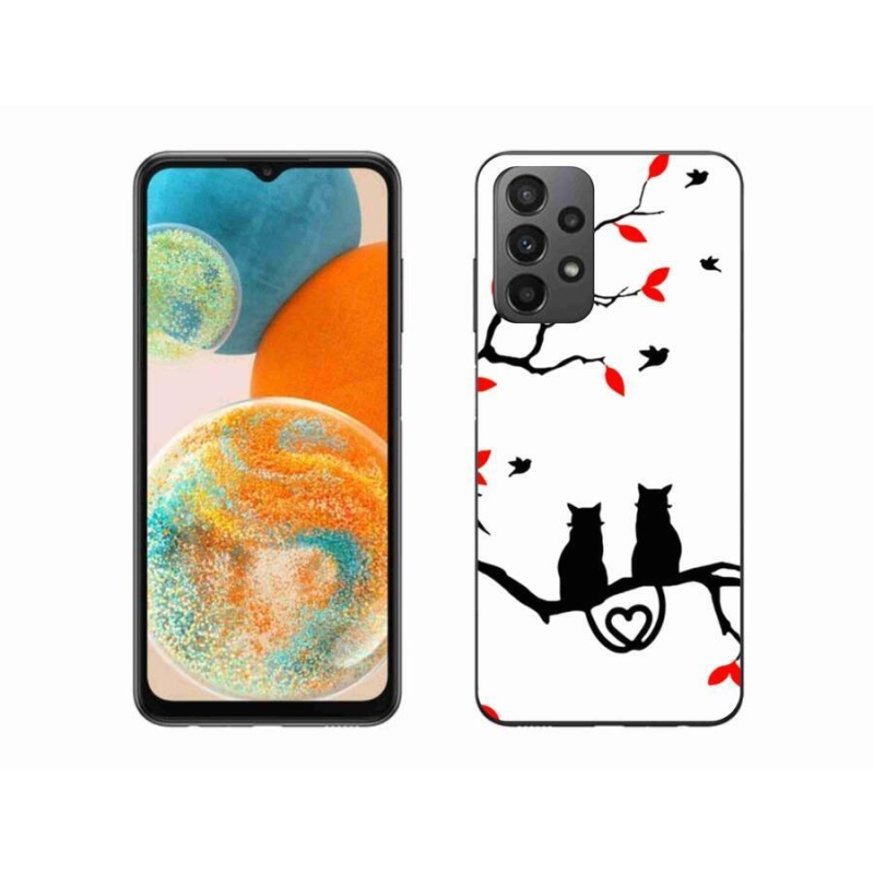 Gelový kryt mmCase na mobil Samsung Galaxy A23 4G/5G - kočičí láska