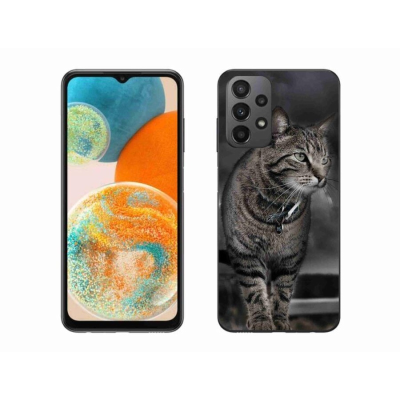 Gelový kryt mmCase na mobil Samsung Galaxy A23 4G/5G - kočka