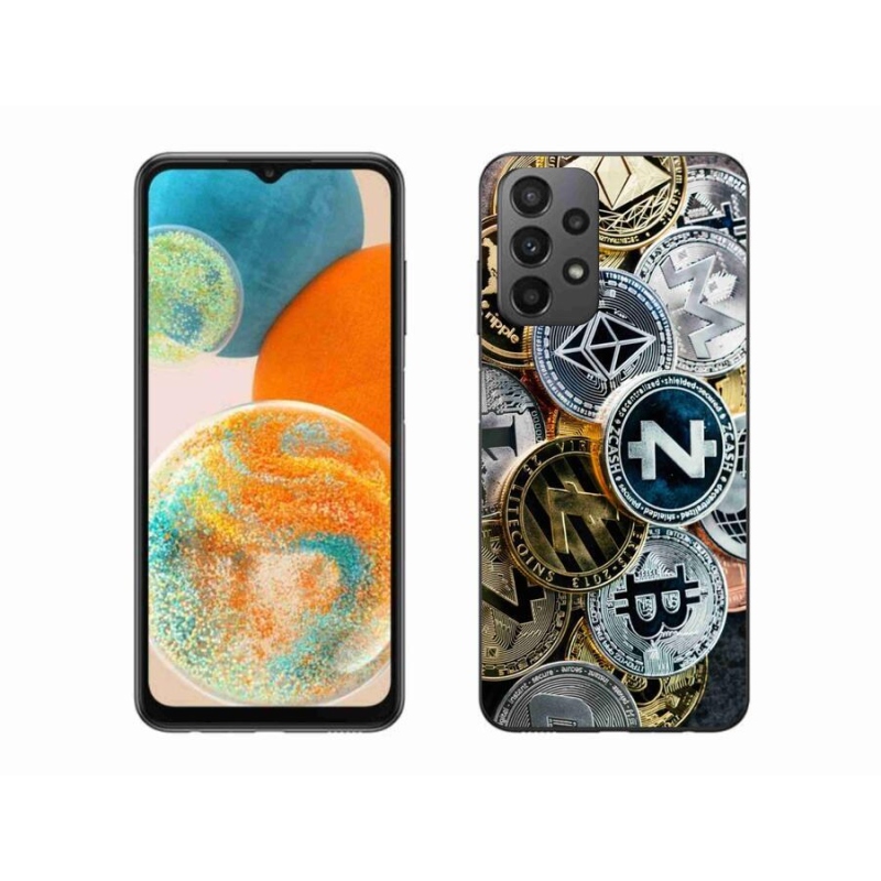 Gelový kryt mmCase na mobil Samsung Galaxy A23 4G/5G - kryptoměny