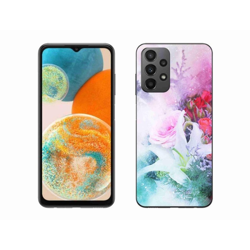 Gelový kryt mmCase na mobil Samsung Galaxy A23 4G/5G - květiny 4