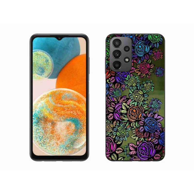 Gelový kryt mmCase na mobil Samsung Galaxy A23 4G/5G - květiny 6