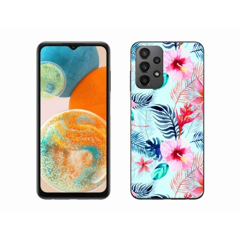Gelový kryt mmCase na mobil Samsung Galaxy A23 4G/5G - květiny