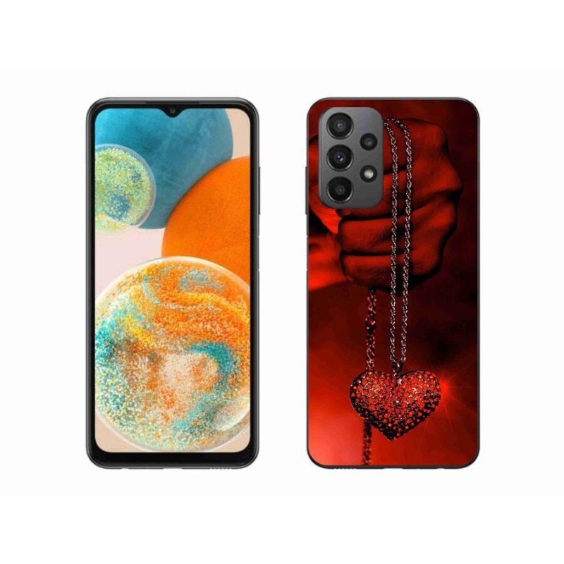 Gelový kryt mmCase na mobil Samsung Galaxy A23 4G/5G - náhrdelník