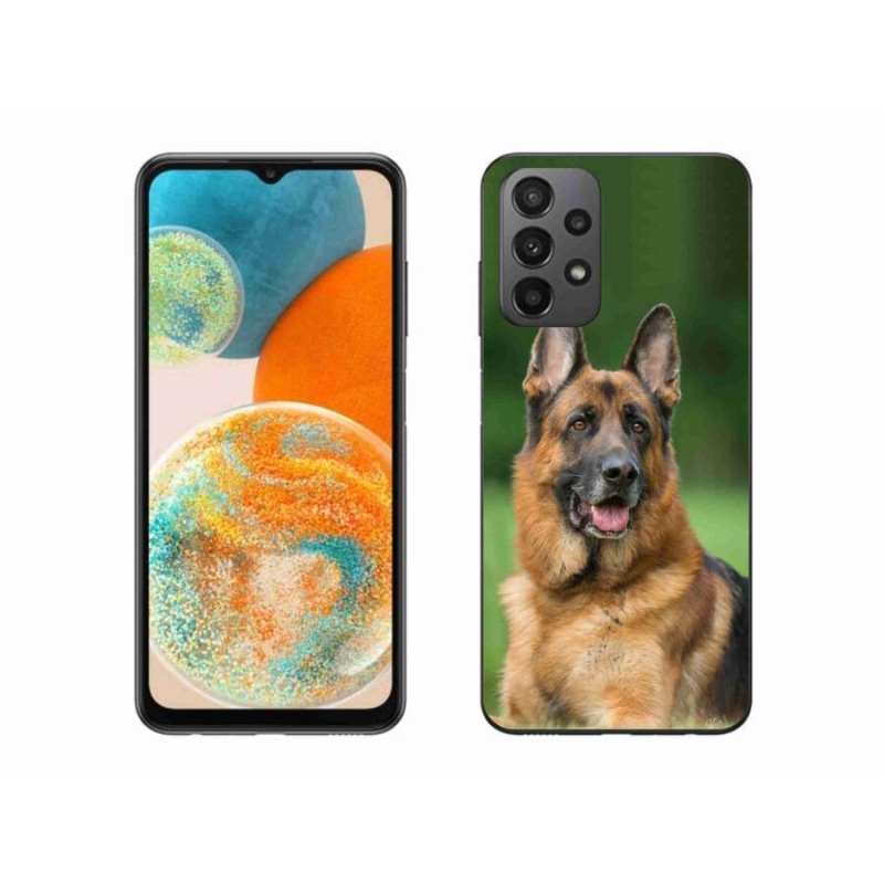 Gelový kryt mmCase na mobil Samsung Galaxy A23 4G/5G - německý ovčák