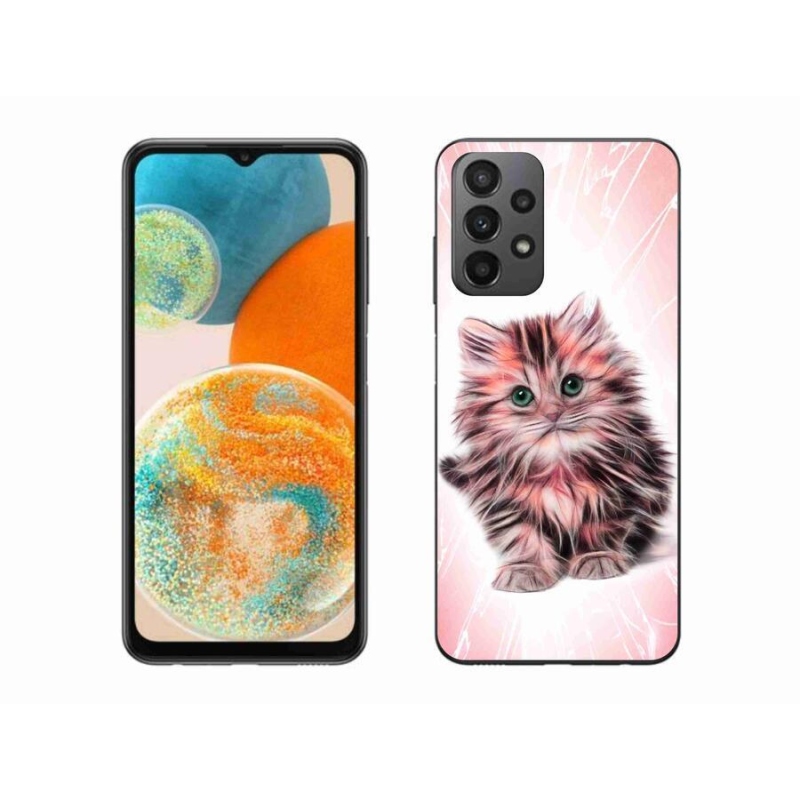 Gelový kryt mmCase na mobil Samsung Galaxy A23 4G/5G - roztomilé kotě