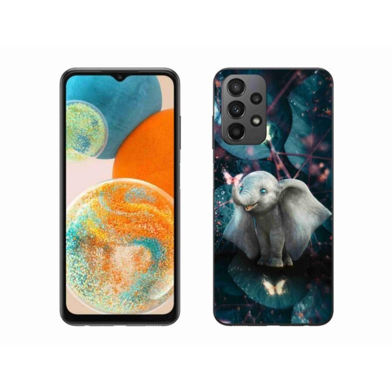 Gelový kryt mmCase na mobil Samsung Galaxy A23 4G/5G - roztomilý slon