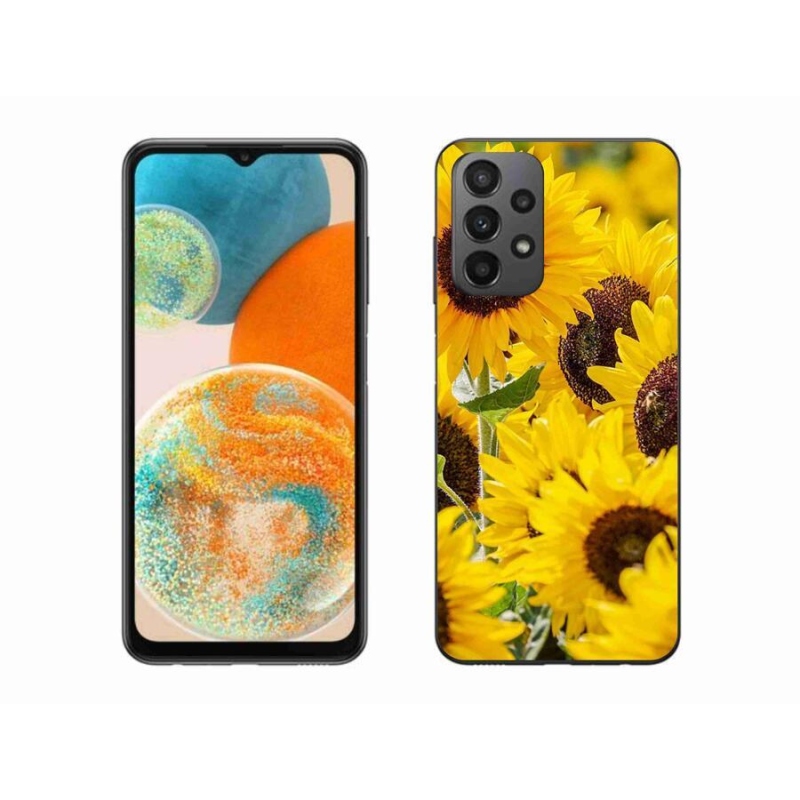 Gelový kryt mmCase na mobil Samsung Galaxy A23 4G/5G - slunečnice