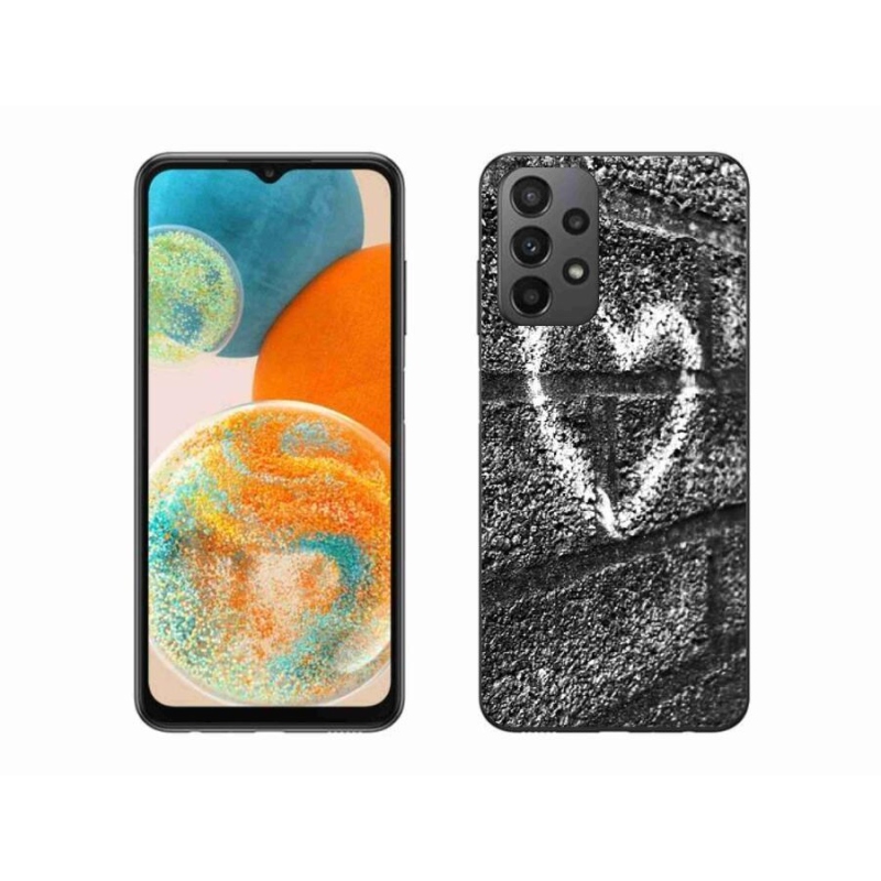Gelový kryt mmCase na mobil Samsung Galaxy A23 4G/5G - srdce na zdi