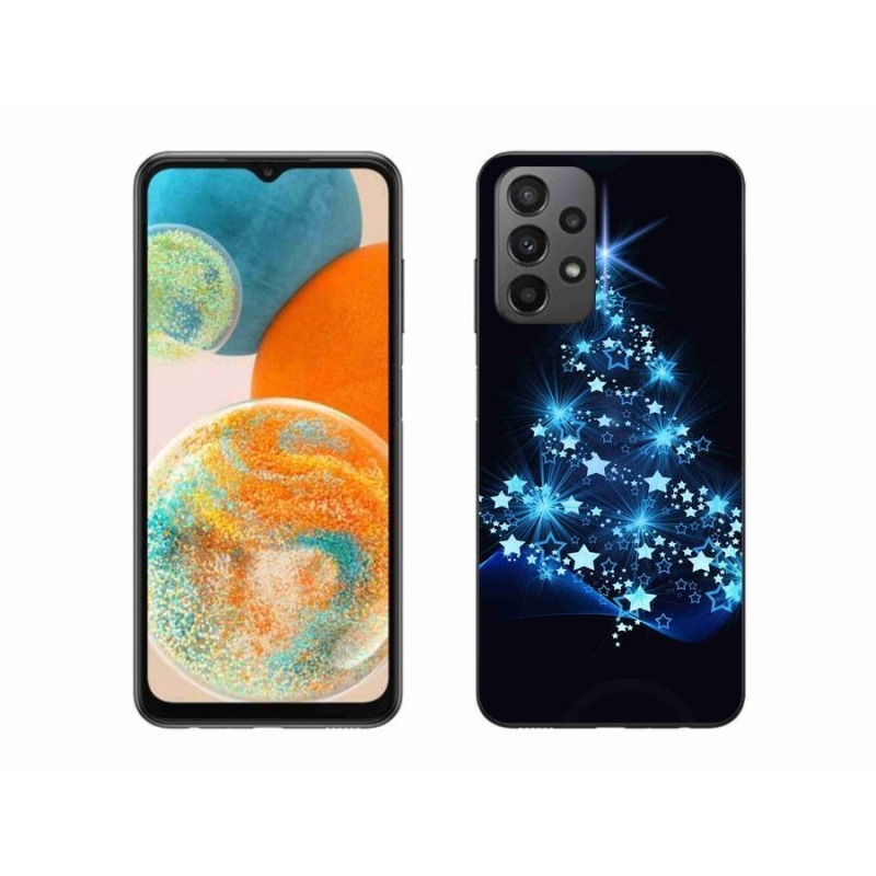 Gelový kryt mmCase na mobil Samsung Galaxy A23 4G/5G - vánoční stromek