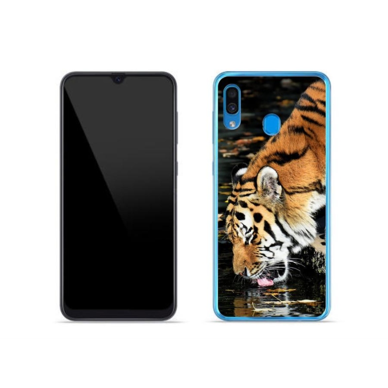 Gelový kryt mmCase na mobil Samsung Galaxy A30 - žíznivý tygr