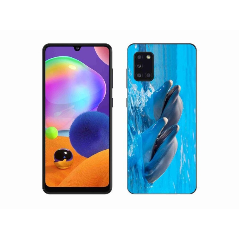 Gelový kryt mmCase na mobil Samsung Galaxy A31 - delfíni
