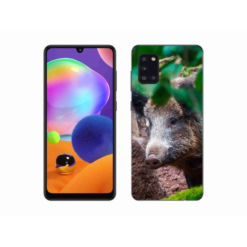 Gelový kryt mmCase na mobil Samsung Galaxy A31 - divoké prase